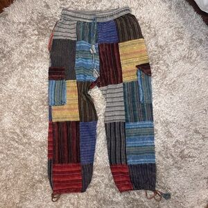 Rising International Patchwork Cotton Pants